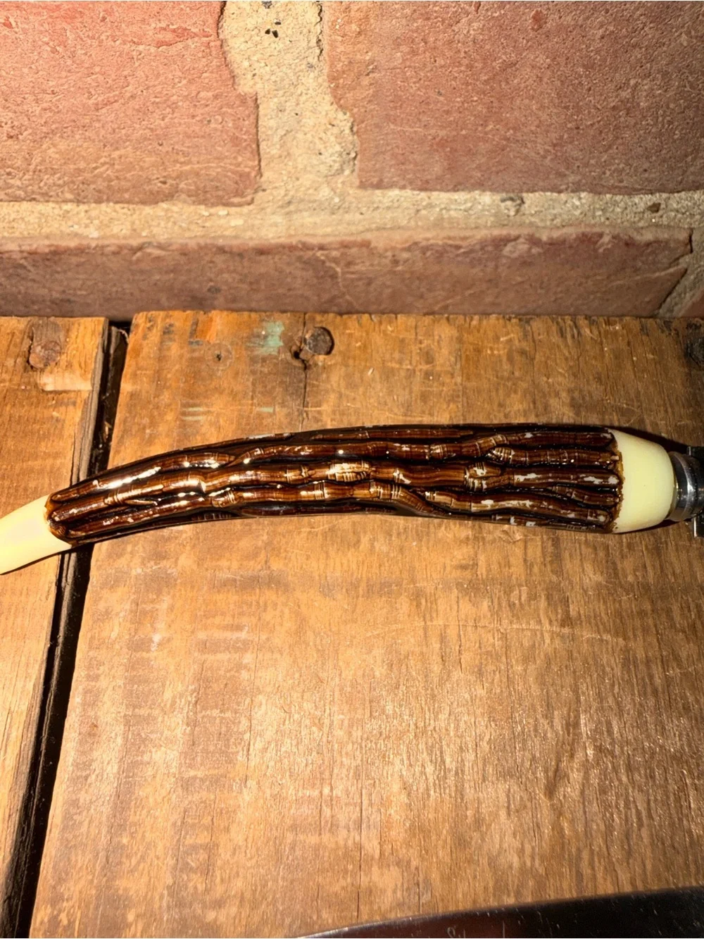 Steak Knives Dark Stag Antler Deer -Textured Handles Japan Stainless Steel